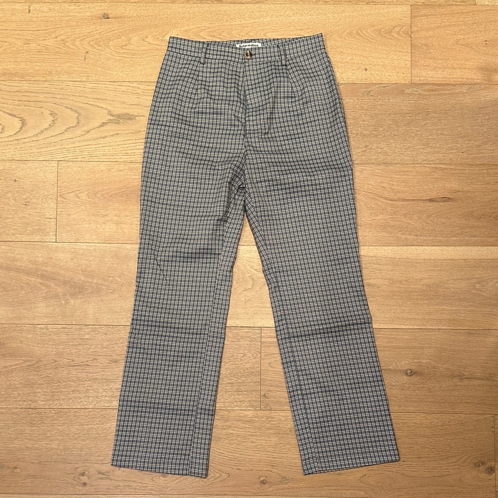 Reformation Plaid Trousers